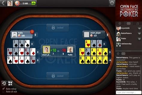 free open face chinese poker.